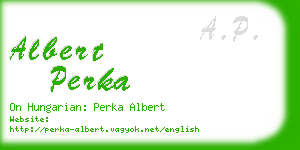 albert perka business card